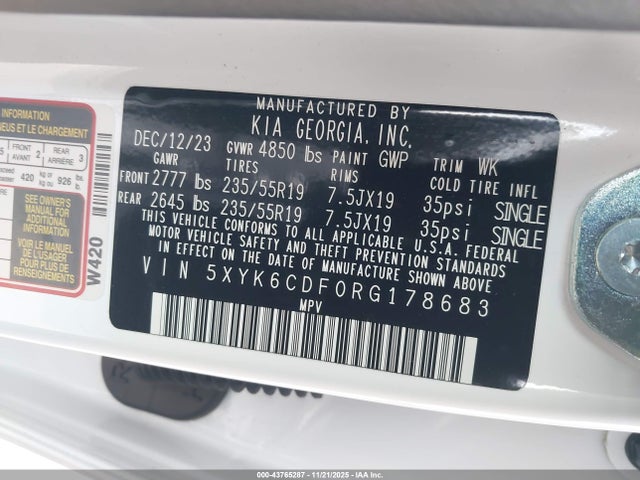 5XYK6CDF0RG178683 KIA Sportage X-line