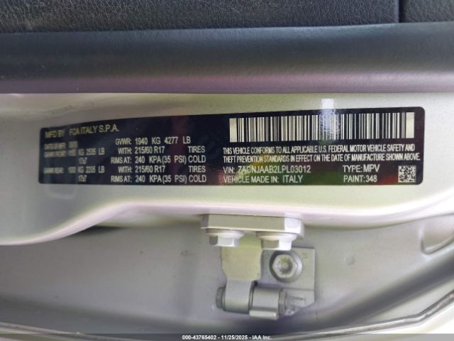 2020 JEEP RENEGADE ZACNJAAB2LPL03012 Photo 8