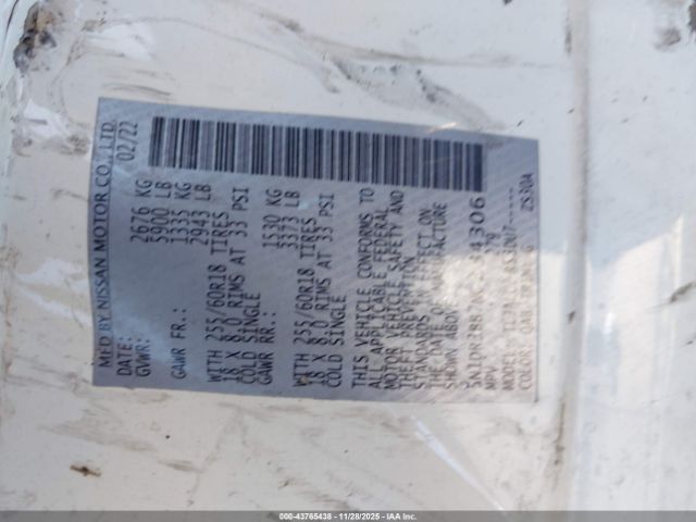 2022 NISSAN PATHFINDER 5N1DR3BB7NC234306 Photo 8