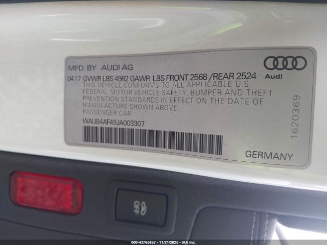 2018 AUDI S4 WAUB4AF49JA003307 Photo 8