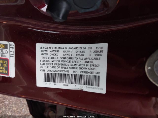 2009 ACURA TSX JH4CU26679C032446 Photo 8