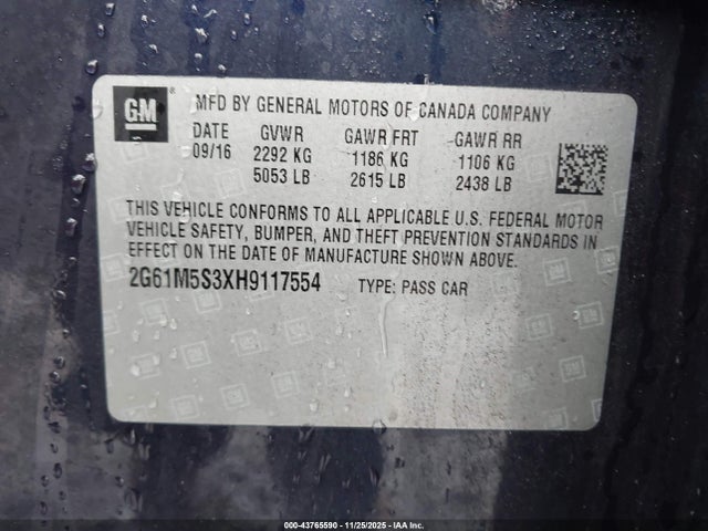 2017 CADILLAC XTS 2G61M5S3XH9117554 Photo 8