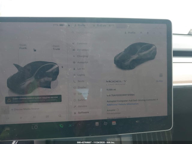 2024 TESLA MODEL Y 7SAYGDED6RF191894 Photo 6