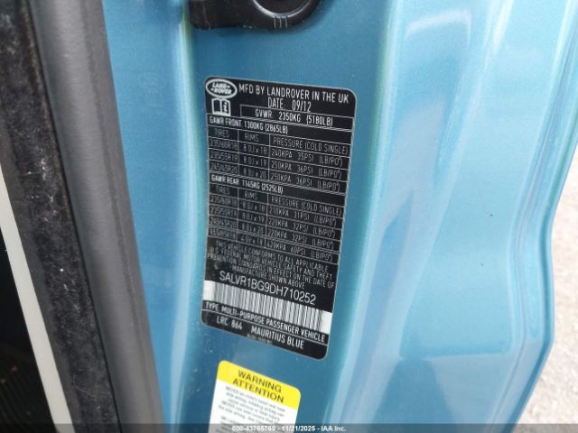 2013 LAND ROVER RANGE ROVER EVOQUE SALVR1BG9DH710252 Photo 8