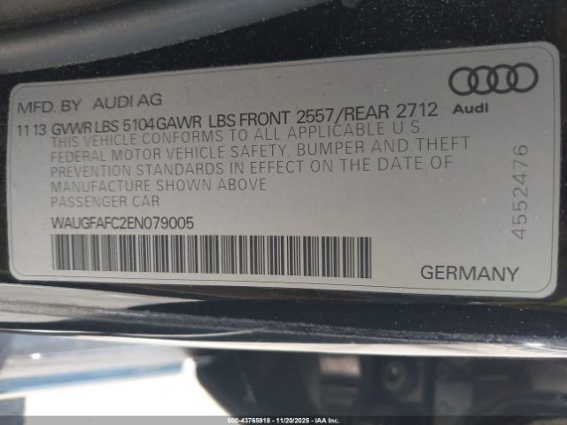 2014 AUDI A6 WAUGFAFC2EN079005 Photo 8