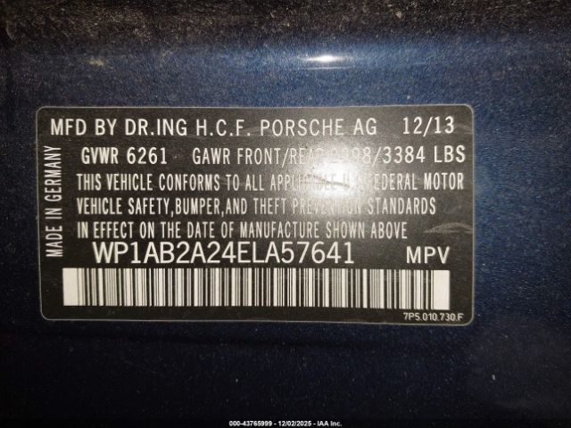 2014 PORSCHE CAYENNE WP1AB2A24ELA57641 Photo 8