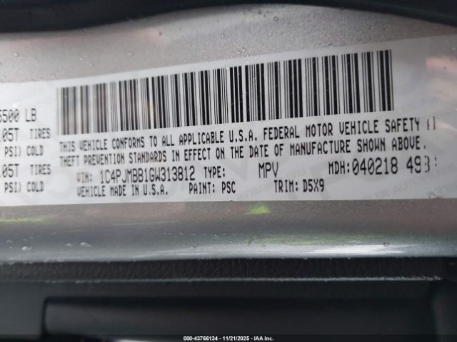 2016 JEEP CHEROKEE 1C4PJMBB1GW313812 Photo 8