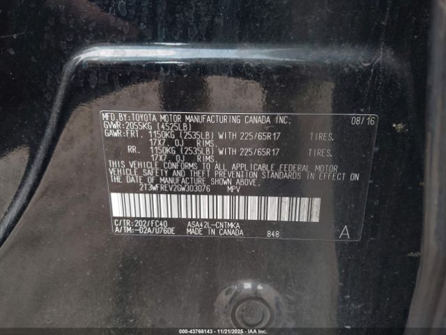 2016 TOYOTA RAV4 2T3WFREV2GW303076 Photo 8