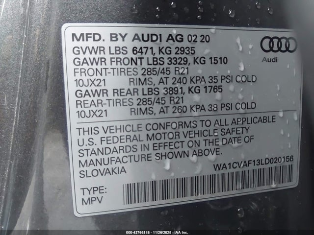 2020 AUDI Q8 WA1CVAF13LD020156 Photo 8