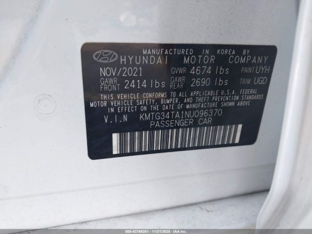 2022 GENESIS G70 KMTG34TA1NU096370 Photo 8