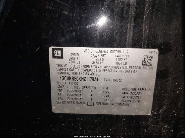 2017 CHEVROLET SILVERADO 1500 1GCVKRECXHZ117924 Photo 8