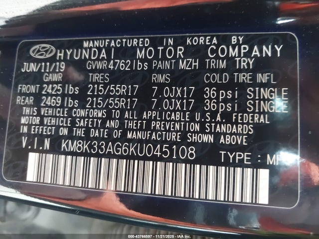 KM8K33AG6KU045108 Hyundai Kona Ev Limited