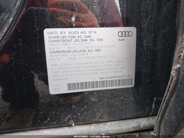 2015 AUDI Q5 WA1LFAFP9FA027166 Photo 8