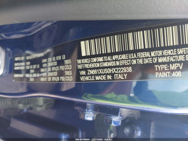 2017 MASERATI LEVANTE ZN661XUS0HX222938 Photo 8