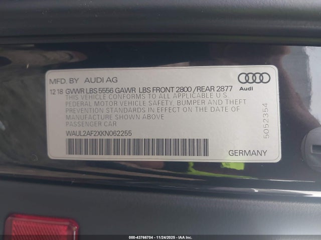 2019 AUDI A6 WAUL2AF2XKN062255 Photo 8