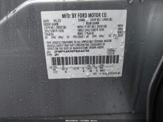 2023 FORD EDGE 2FMPK4K99PBA44790 Photo 8