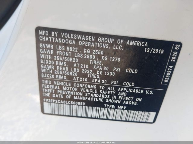 2020 VOLKSWAGEN ATLAS 1V2EP2CA6LC500859 Photo 8