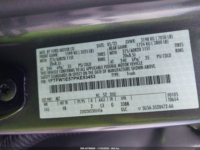 2023 FORD F-150 1FTFW1E57PKE53453 Photo 8