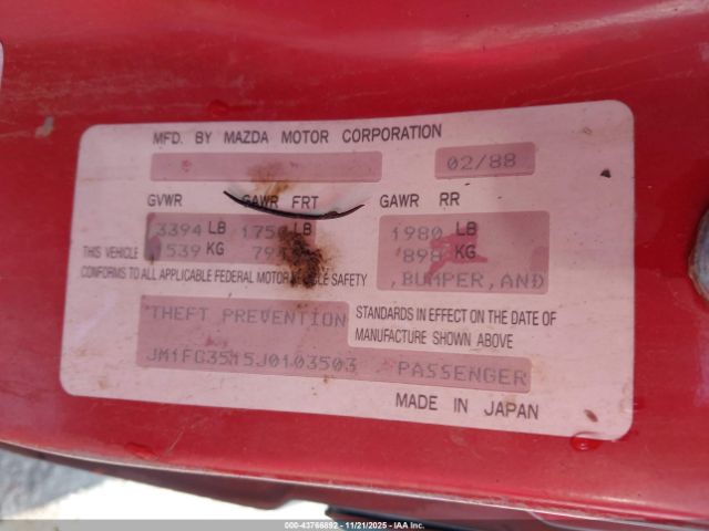 1988 MAZDA RX7 JM1FC3515J0103503 Photo 8