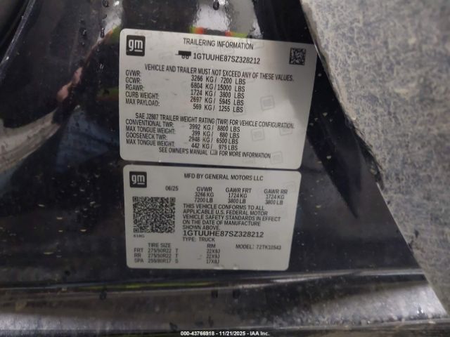 2025 GMC SIERRA 1500 1GTUUHE87SZ328212 Photo 8