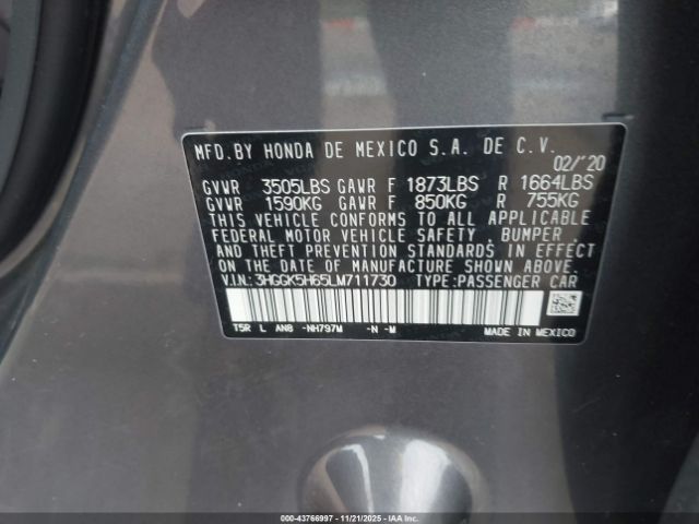 2020 HONDA FIT 3HGGK5H65LM711730 Photo 8