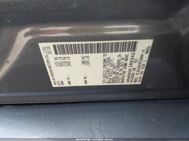 Nissan Maxima 3.5 Sl 2017 1N4AA6AP2HC388946 Image 9