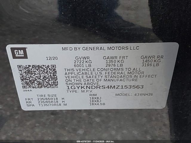 2021 CADILLAC XT5 1GYKNDRS4MZ153563 Photo 8