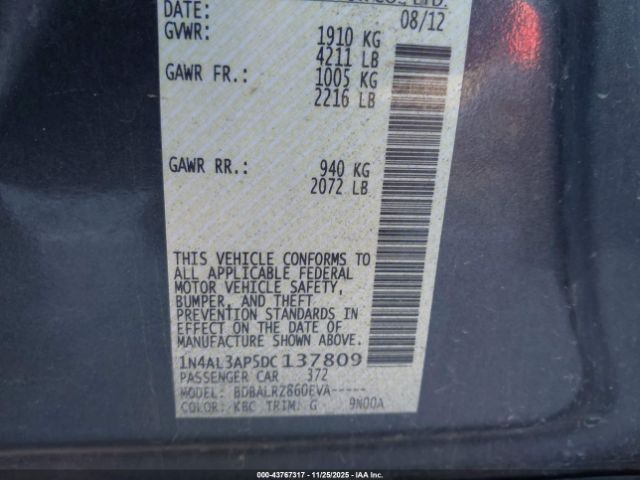 2013 NISSAN ALTIMA 1N4AL3AP5DC137809 Photo 8