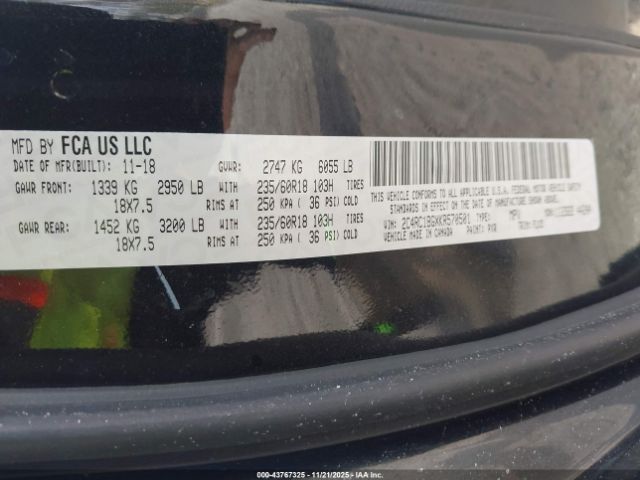 2019 CHRYSLER PACIFICA 2C4RC1BGXKR570501 Photo 8