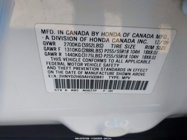 2010 ACURA MDX 2HNYD2H69AH500841 Photo 8