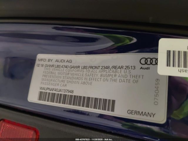 2018 AUDI A4 WAUPNAF40JA137948 Photo 8
