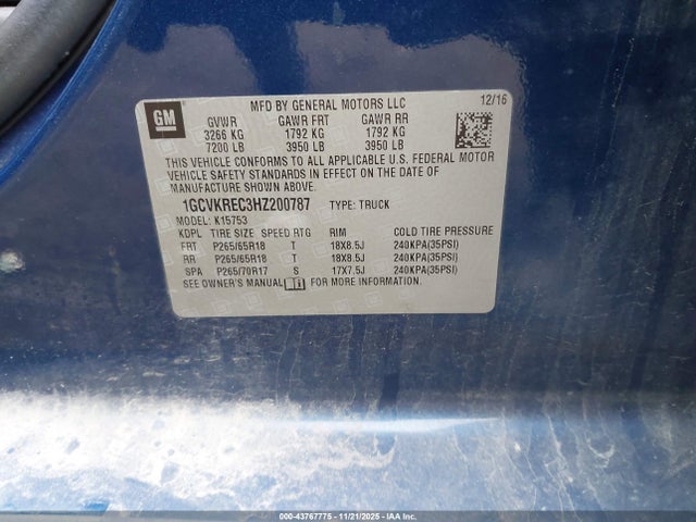 Chevrolet Silverado 1500 2lt 2017 1GCVKREC3HZ200787 Image 9