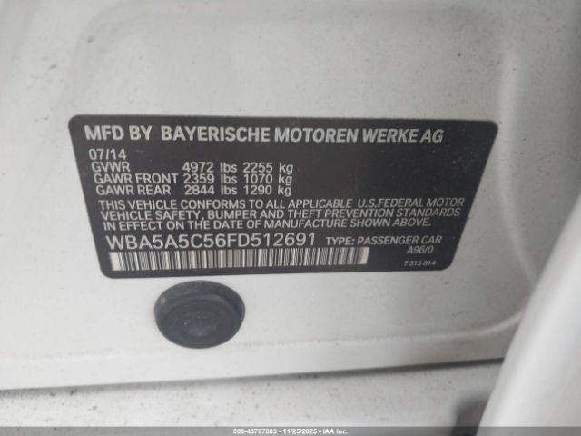 2015 BMW 528I WBA5A5C56FD512691 Photo 8