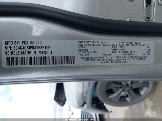 Jeep Compass Altitude Fwd 2021 3C4NJCBB9MT532102 Image 9