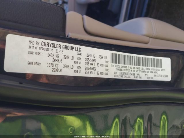 2014 JEEP GRAND CHEROKEE 1C4RJFBG4EC350786 Photo 8