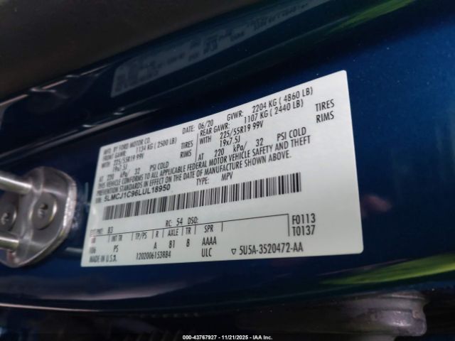 2020 LINCOLN CORSAIR 5LMCJ1C96LUL18950 Photo 8