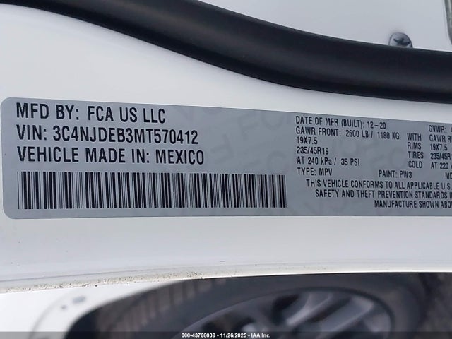 Jeep Compass 80th Anniversary 4x4 2021 3C4NJDEB3MT570412 Image 9