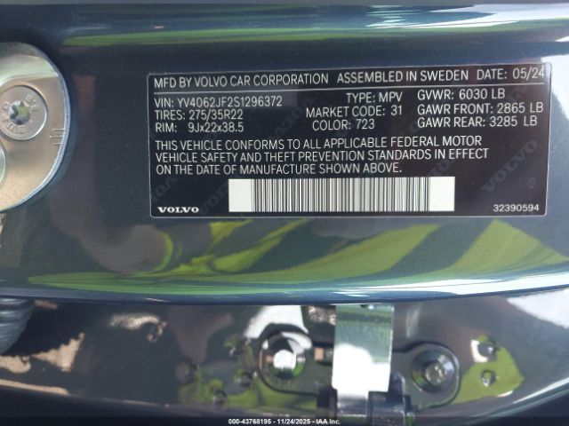 2025 VOLVO XC90 YV4062JF2S1296372 Photo 8