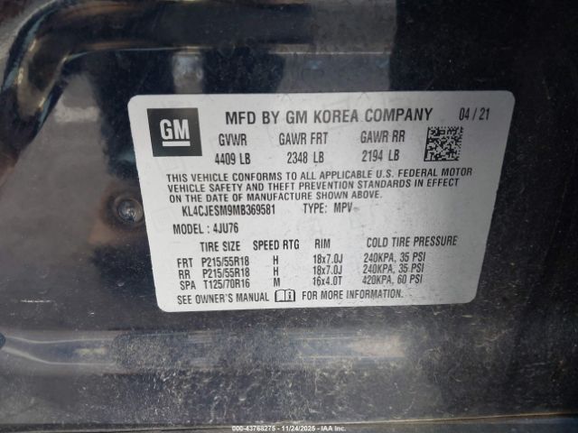 2021 BUICK ENCORE KL4CJESM9MB369581 Photo 8