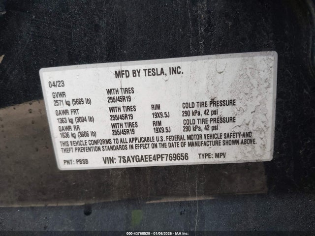 2023 TESLA MODEL Y 7SAYGAEE4PF769656 Photo 8