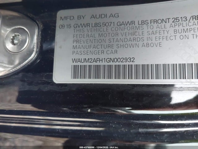 2016 AUDI A5 WAUM2AFH1GN002932 Photo 8