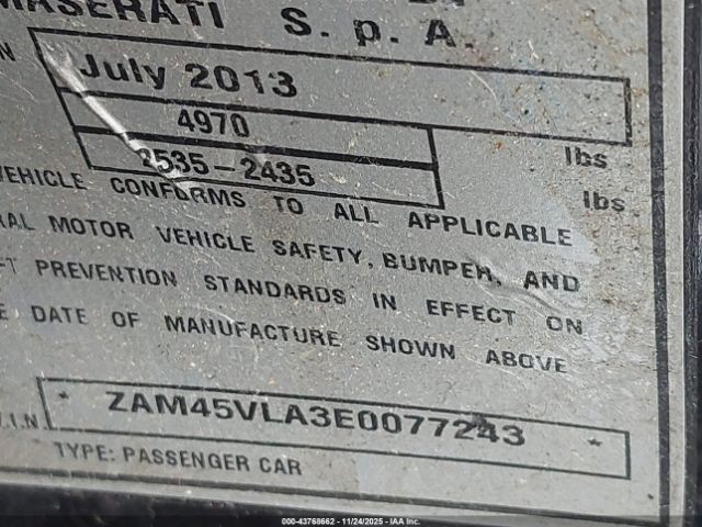2014 MASERATI GRANTURISMO ZAM45VLA3E0077243 Photo 8
