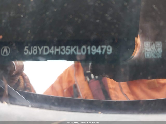 Продаж на аукціоні авто 2019 Acura Mdx Standard, vin: 5J8YD4H35KL019479, номер лоту: 43768732