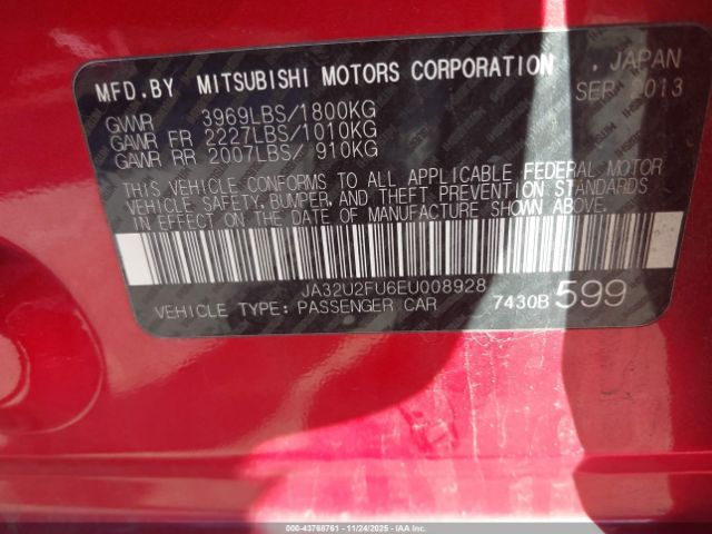 2014 MITSUBISHI LANCER JA32U2FU6EU008928 Photo 8