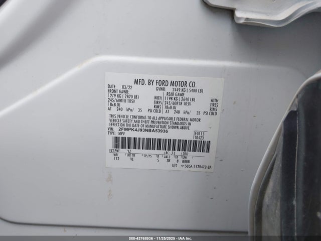 2022 FORD EDGE 2FMPK4J93NBA53936 Photo 8