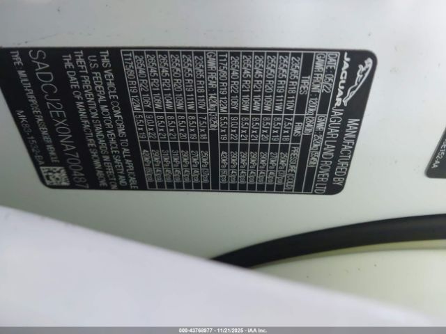 2022 JAGUAR F-PACE SADCJ2EX0NA700487 Photo 8