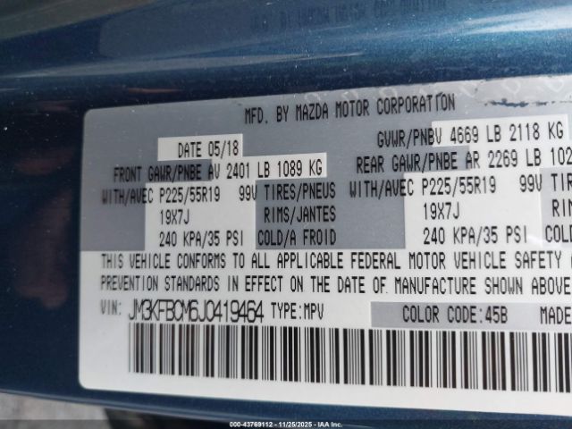 2018 MAZDA CX-5 JM3KFBCM6J0419464 Photo 8