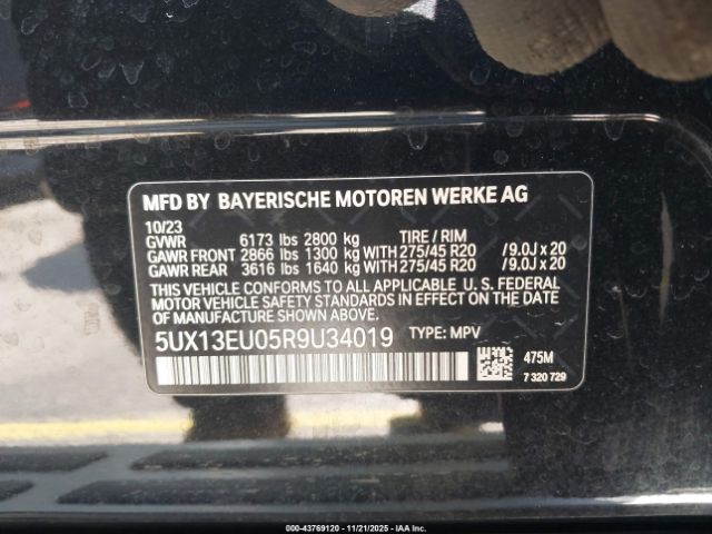 2024 BMW X5 5UX13EU05R9U34019 Photo 8