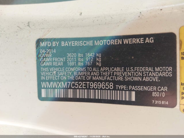 2014 MINI HARDTOP WMWXM7C52ET969658 Photo 8