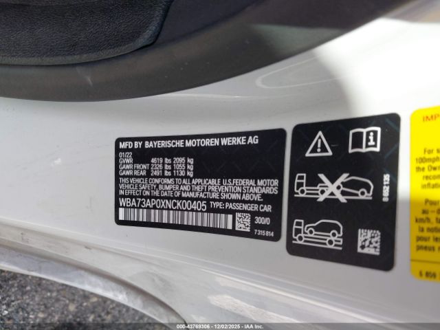 2022 BMW 430I WBA73AP0XNCK00405 Photo 8